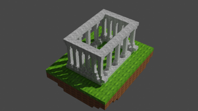 Blender Minecraft Temple